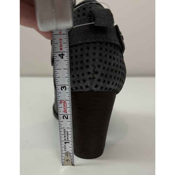 Franco Sarto Size 6 Dale 2 Dark Gray Perforated Heel Ankle Booties NWOT - Picture 16 of 16
